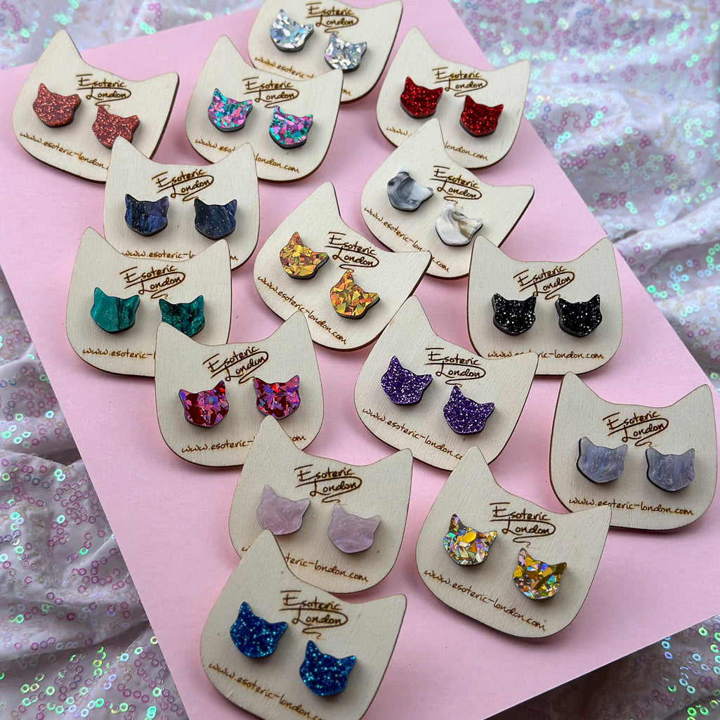 Cat Stud Earrings