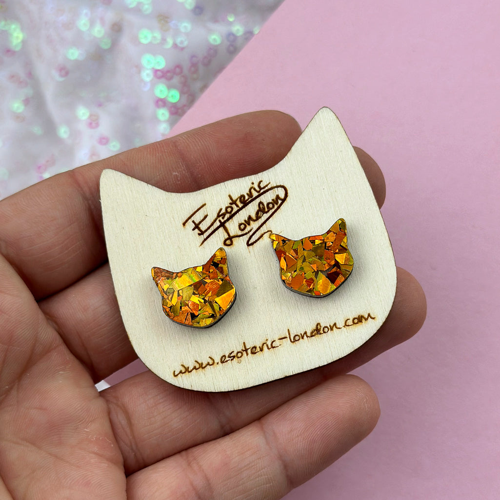 Cat Stud Earrings