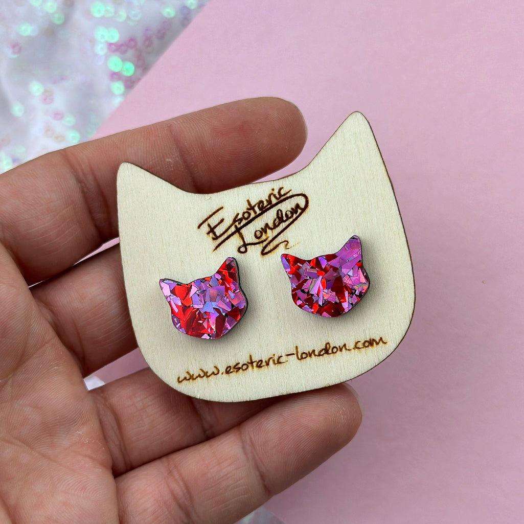 Cat Stud Earrings