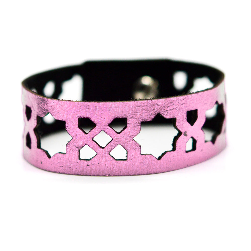 Azulejo Narrow Leather Cuffs