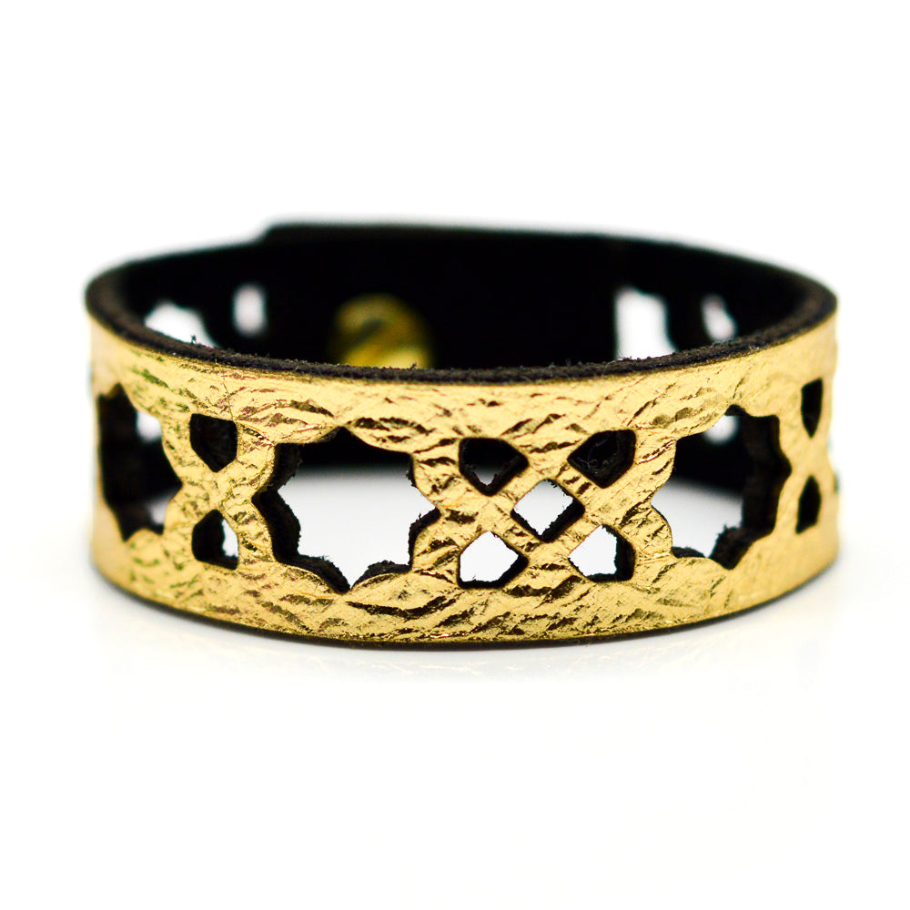 Azulejo Narrow Leather Cuffs