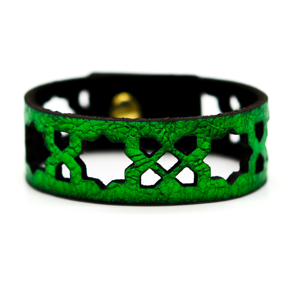 Azulejo Narrow Leather Cuffs