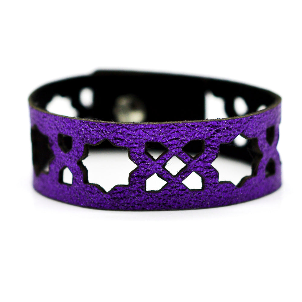 Azulejo Narrow Leather Cuffs