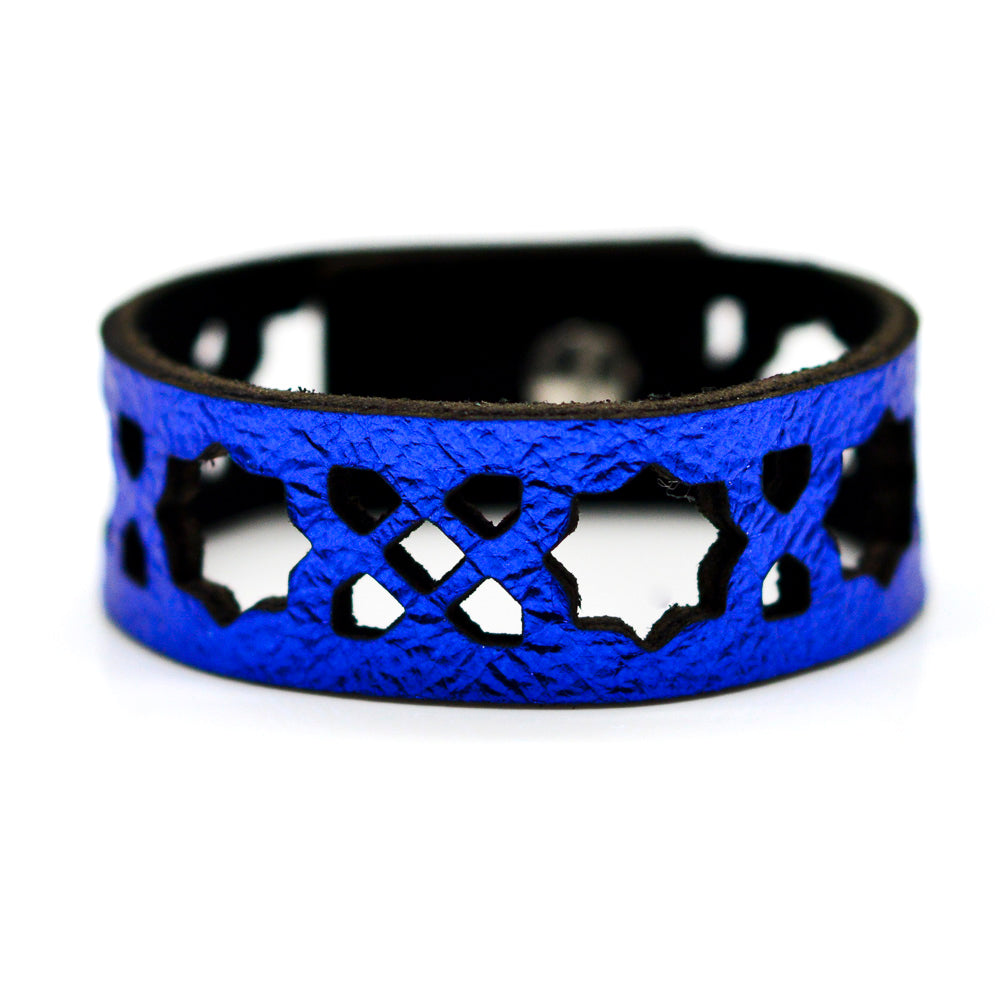 Azulejo Narrow Leather Cuffs