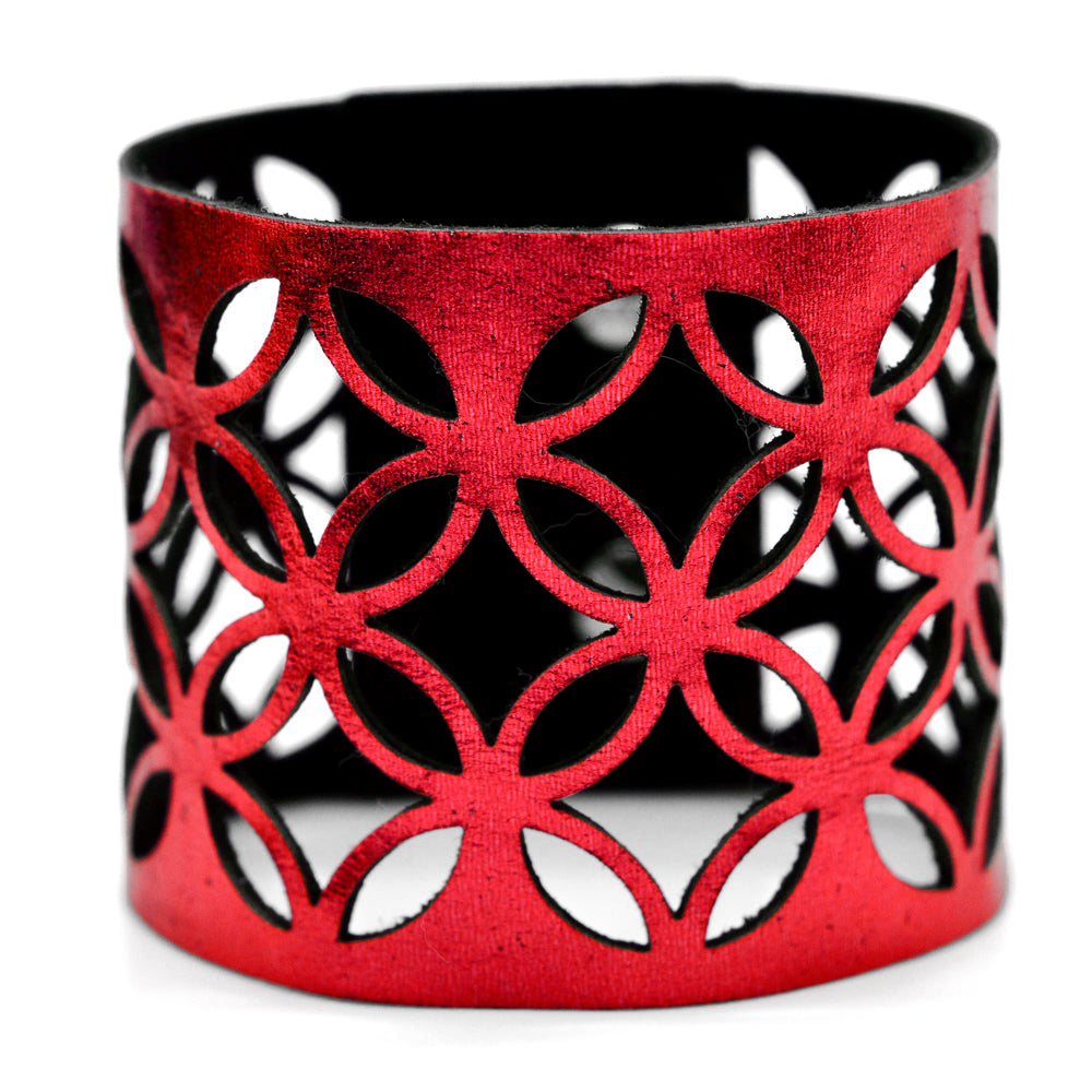 Azulejo Wide Leather Cuff