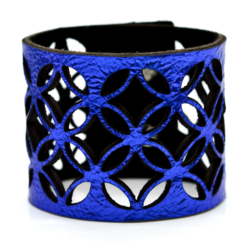 Azulejo Wide Leather Cuff
