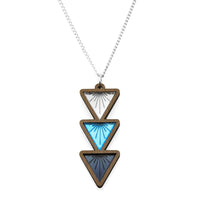 Sunburst Triple Drop Triangle Necklace *REDUCED/ SLIGHT SECONDS*