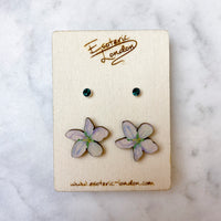 Birth flower & birthstone stud earring set