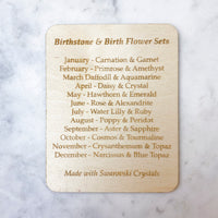 Birth flower & birthstone stud earring set