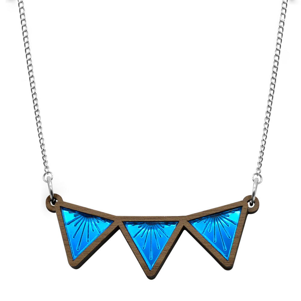 Sunburst Triangle Bib Necklace