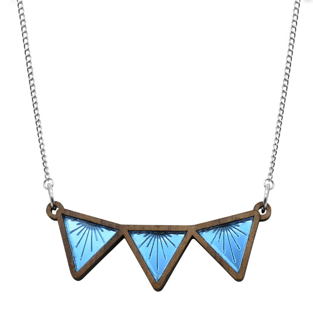 Sunburst Triangle Bib Necklace