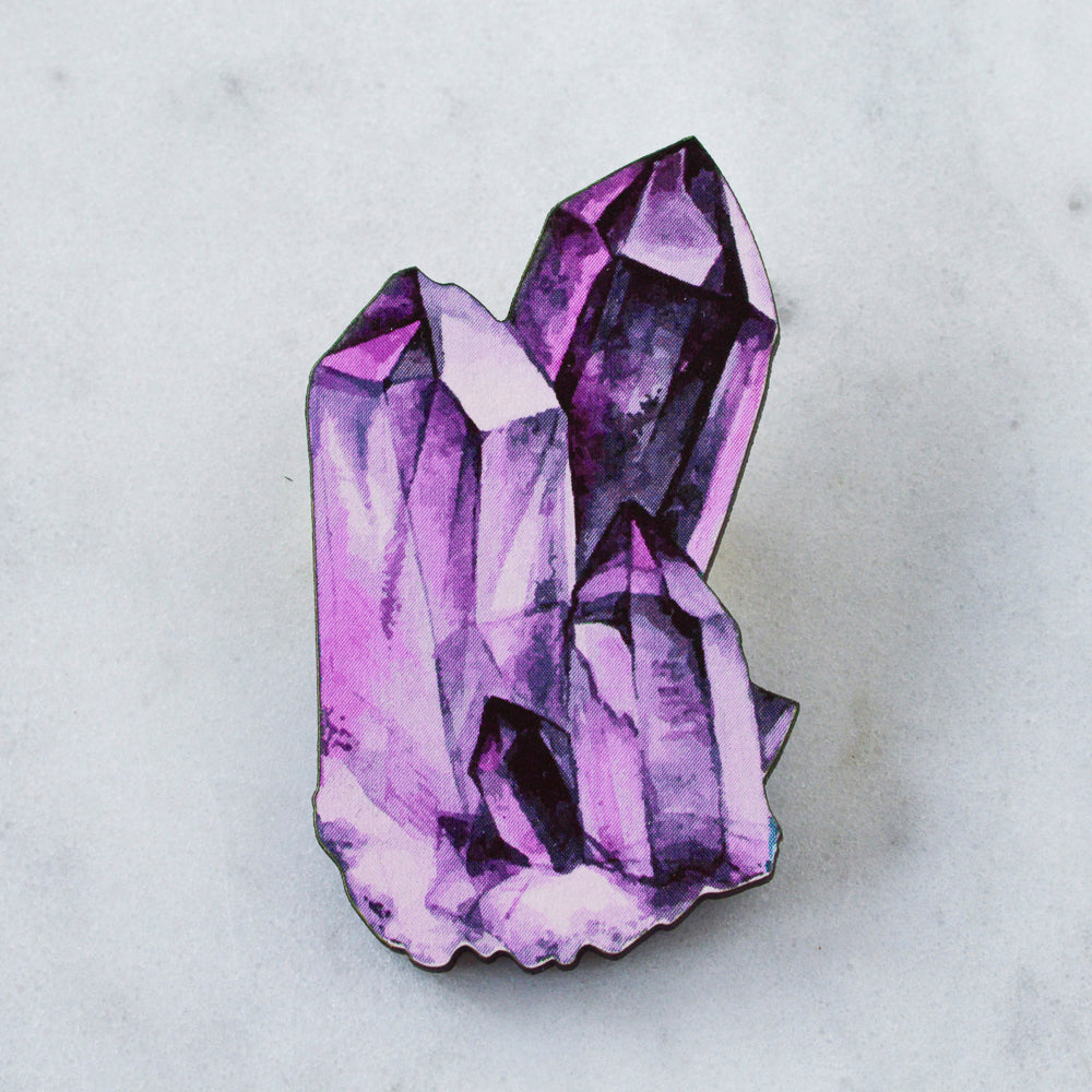 Watercolour Crystal Brooch
