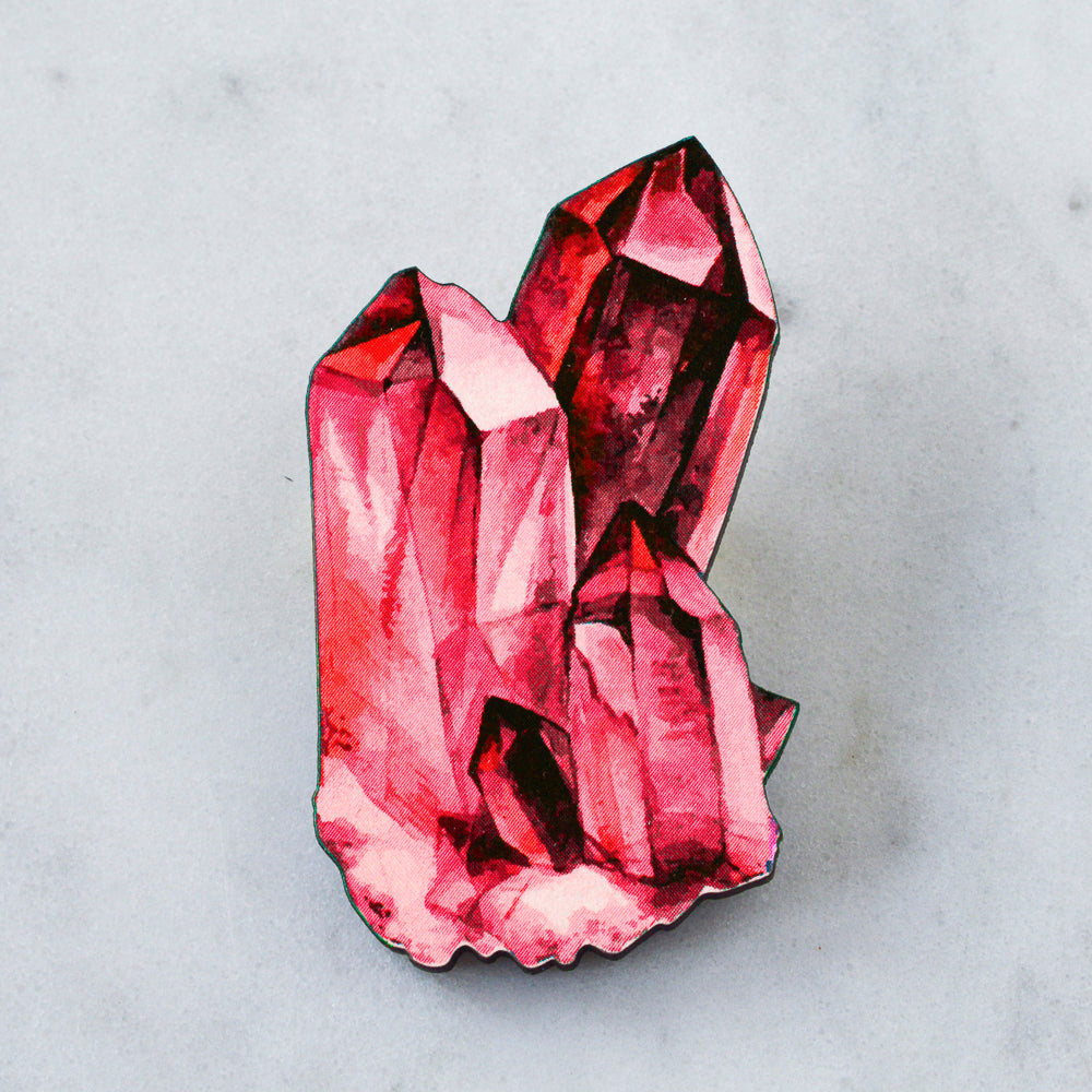Watercolour Crystal Brooch