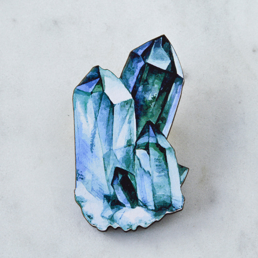 Watercolour Crystal Brooch