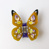 Butterfly Claw Clip - Mustard & Purple
