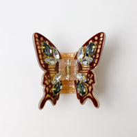 Butterfly Claw Clip - Brown & Peach