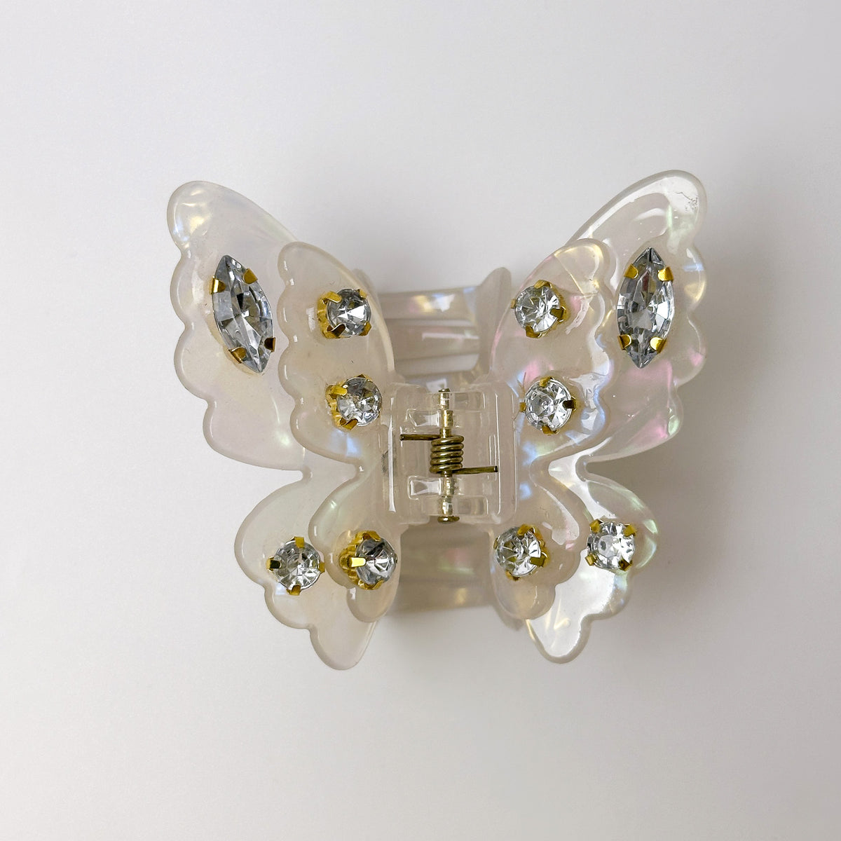 Butterfly Claw Clip - Pearl White