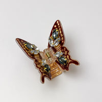 Butterfly Claw Clip - Brown & Peach