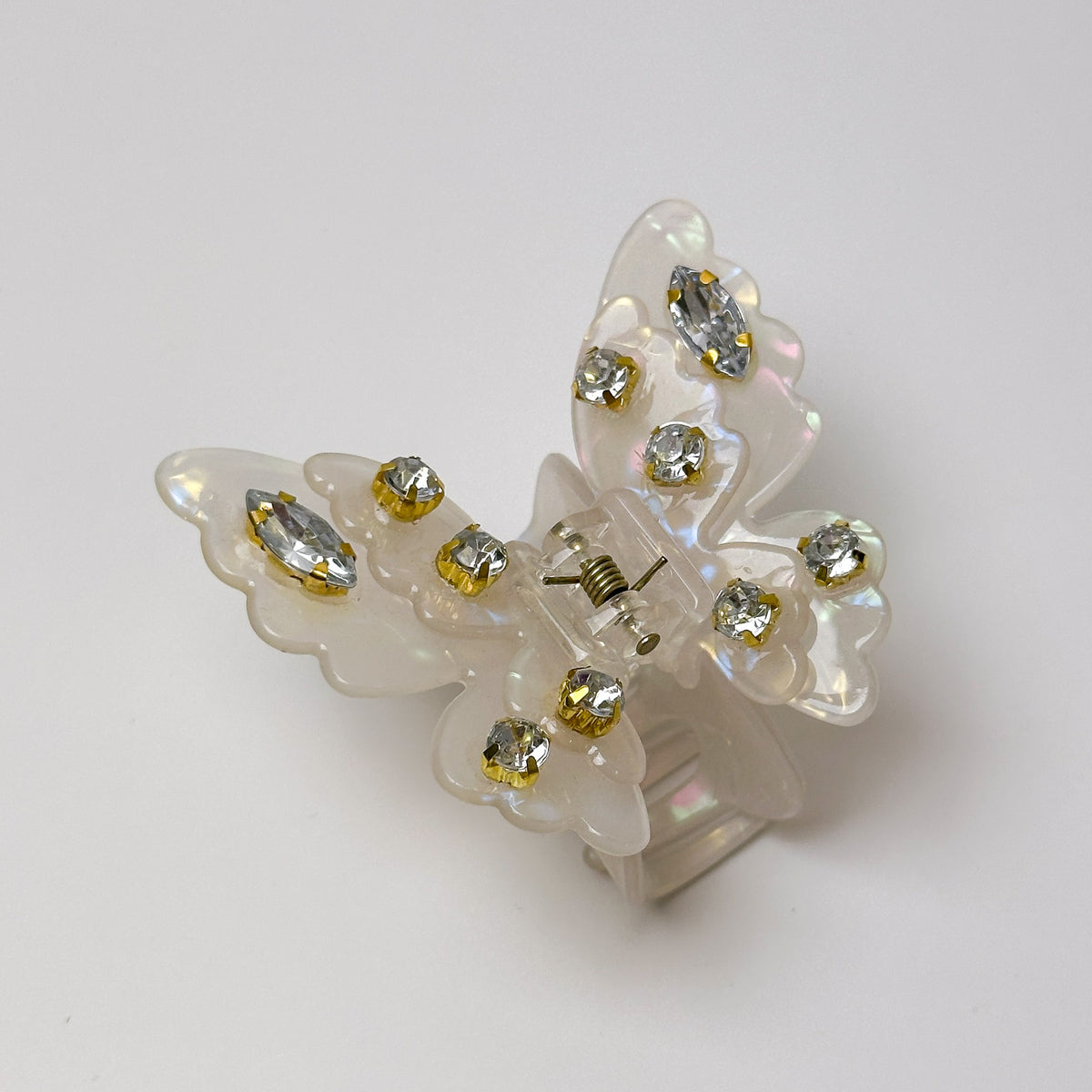 Butterfly Claw Clip - Pearl White