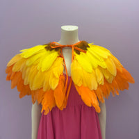 Yellow/ Orange Feather Cape *SAMPLE*
