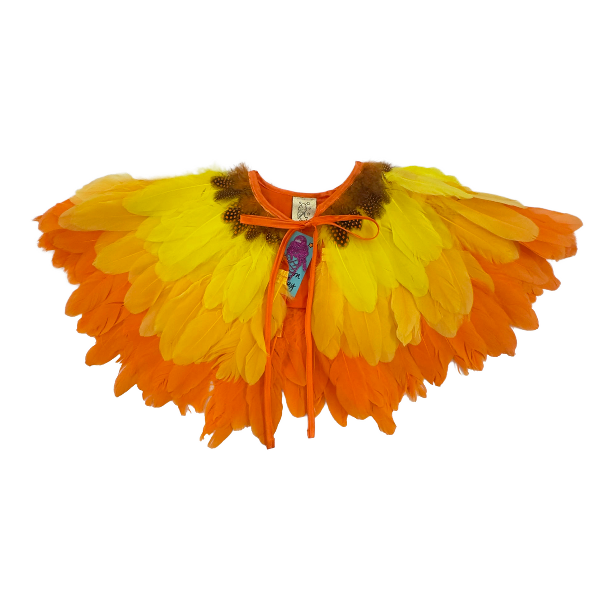 Yellow/ Orange Feather Cape *SAMPLE*