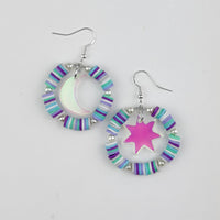 Candy Orbit Dangle Hoop Earrings