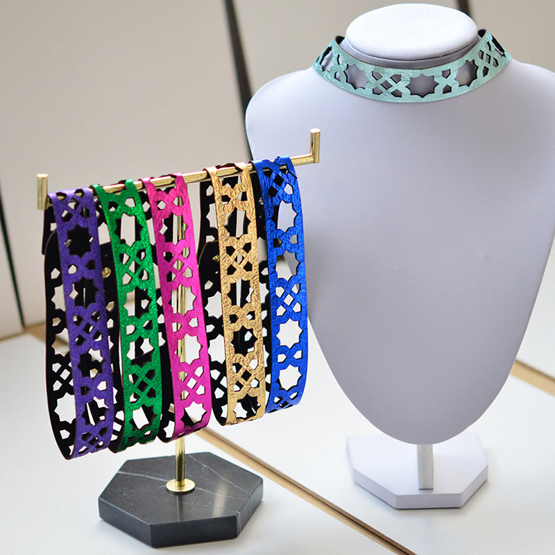 Azulejo Leather Chokers