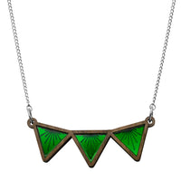 Sunburst Triangle Bib Necklace