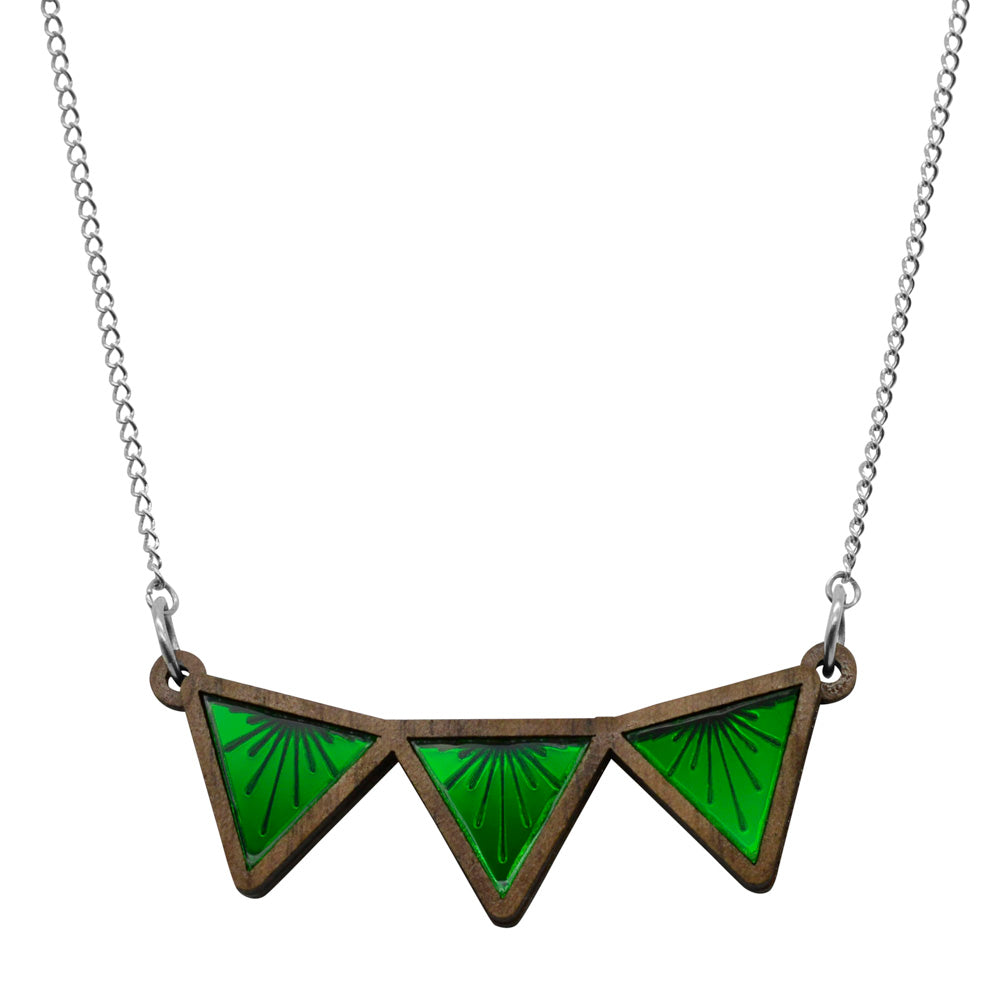 Sunburst Triangle Bib Necklace *REDUCED/ SLIGHT SECONDS*