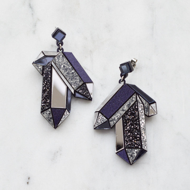 Faceted Crystal Earrings