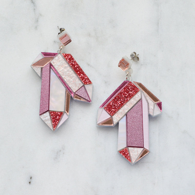 Faceted Crystal Earrings