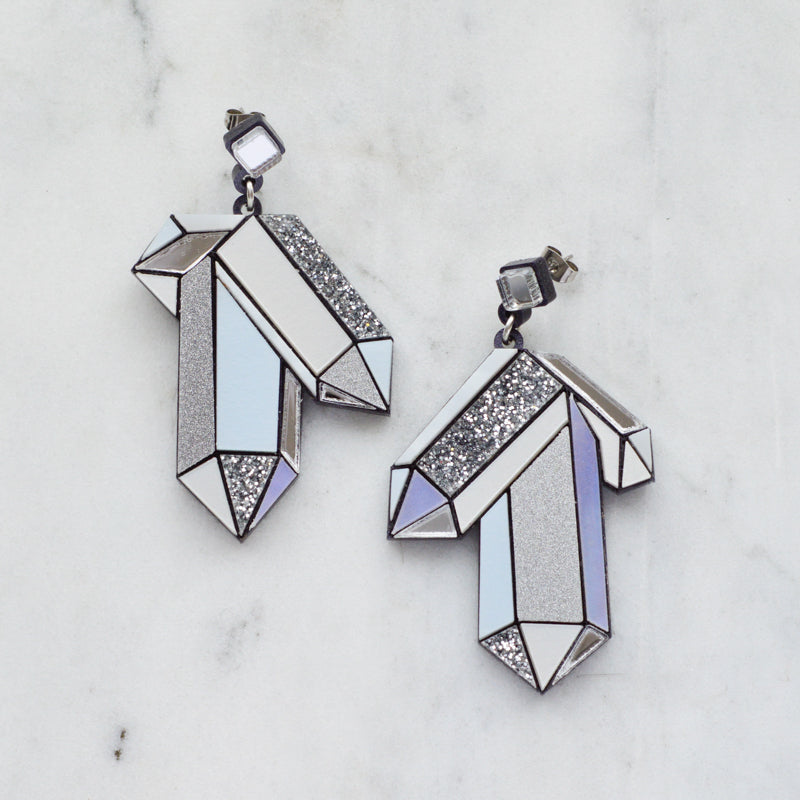 Faceted Crystal Earrings