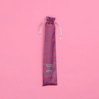 Iridescent Giant Hand Fan With Black Bamboo Handle - Blue
