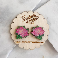 Flower stud earrings