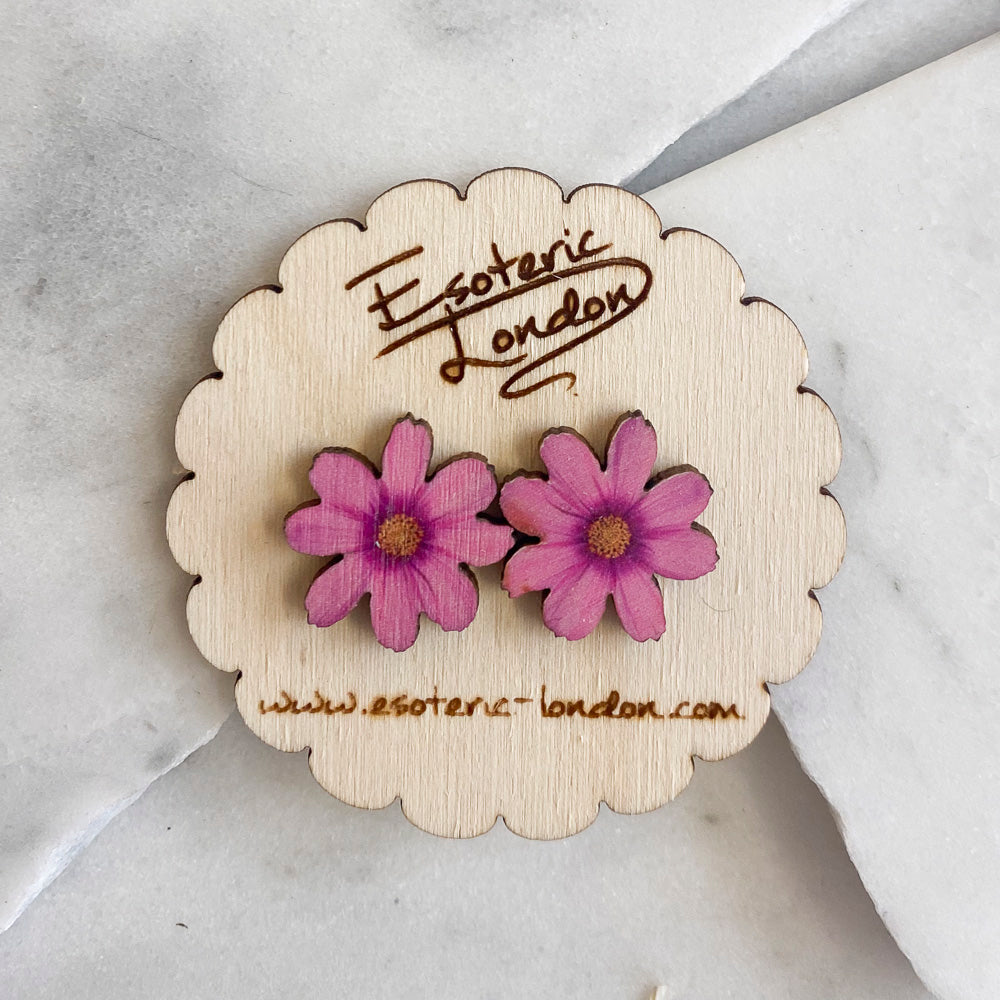 Flower stud earrings