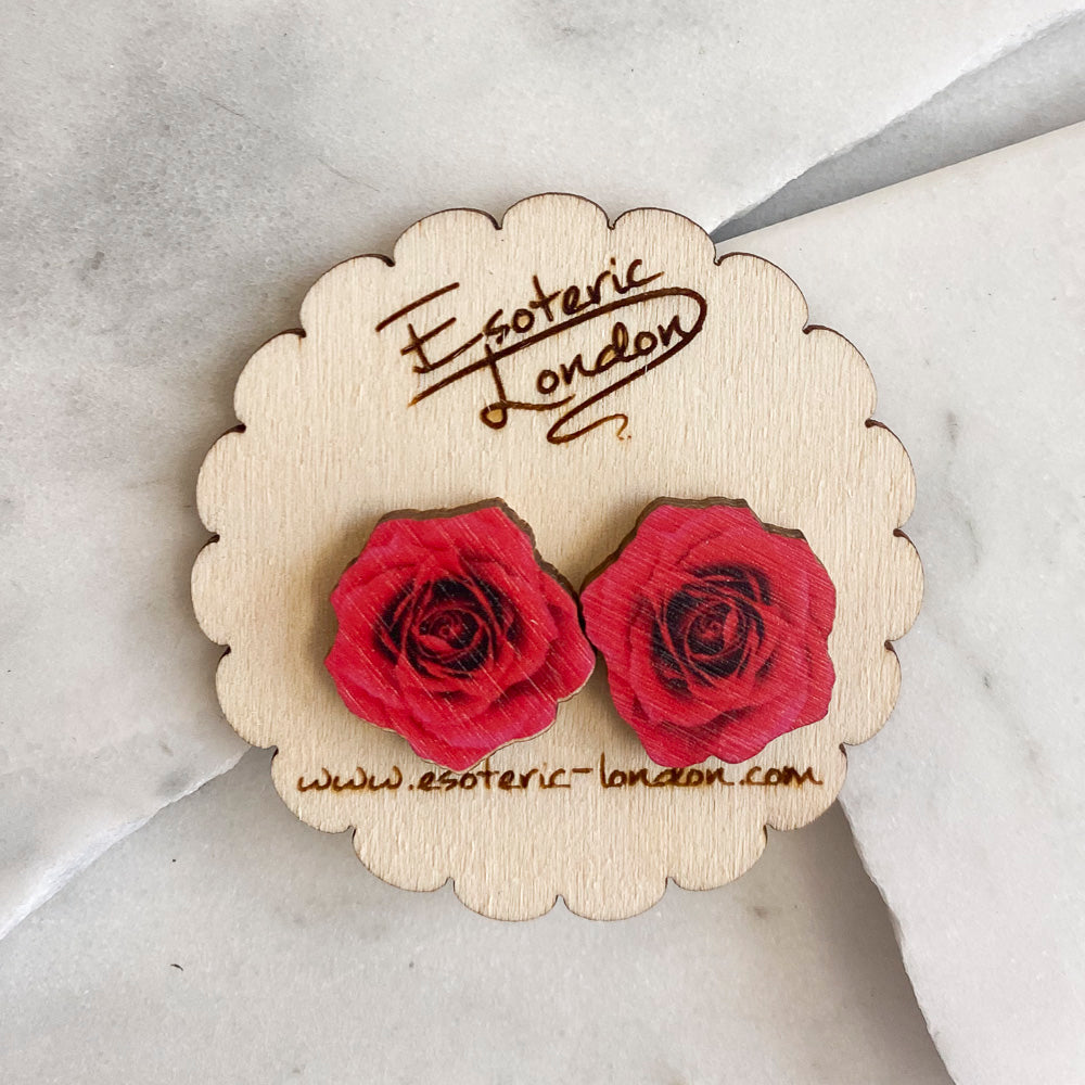 Flower stud earrings