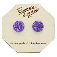 Large Glitter Dot Stud Earrings