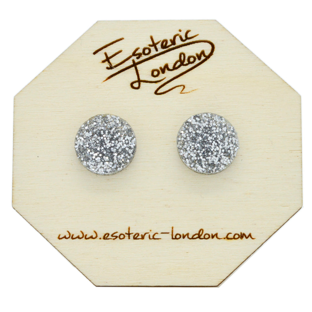 Large Glitter Dot Stud Earrings