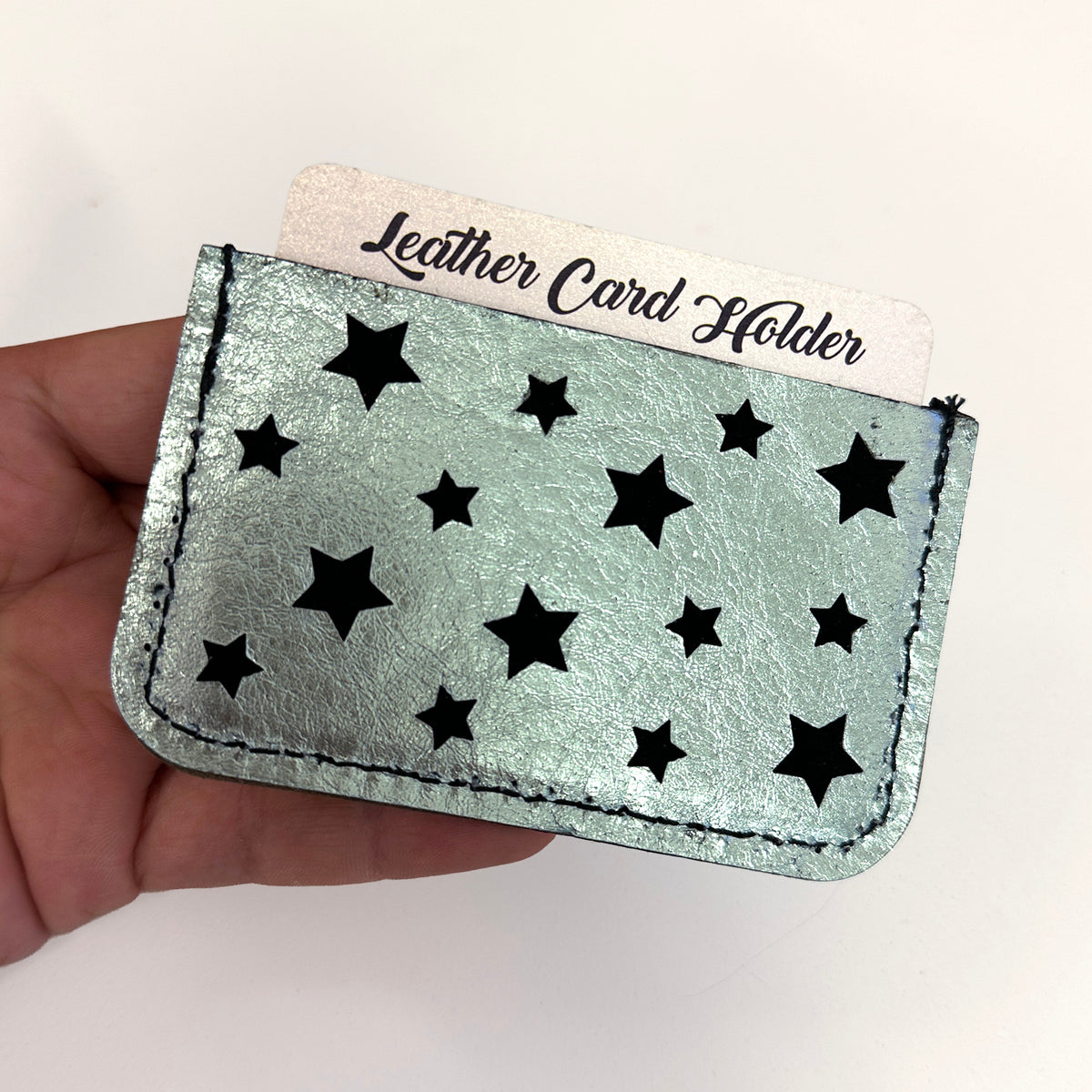 Laser Cut Stars Card Holder - Ice Blue *SLIGHT SECONDS*