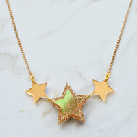 Iridescent & Glitter Star Princess Necklace
