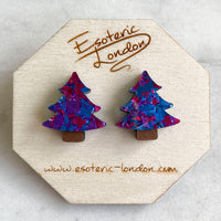 Colour Pop Confetti Christmas Tree Studs