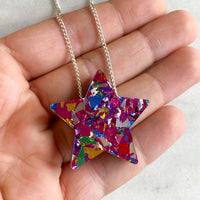 Colour Pop Confetti Star Necklace