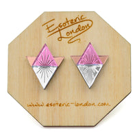 Sunburst Large Geometric Stud Earrings