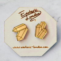 Mirrored Geode Studs