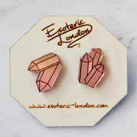 Mirrored Geode Studs