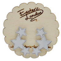 Triple Stars Mirrored Stud Earrings