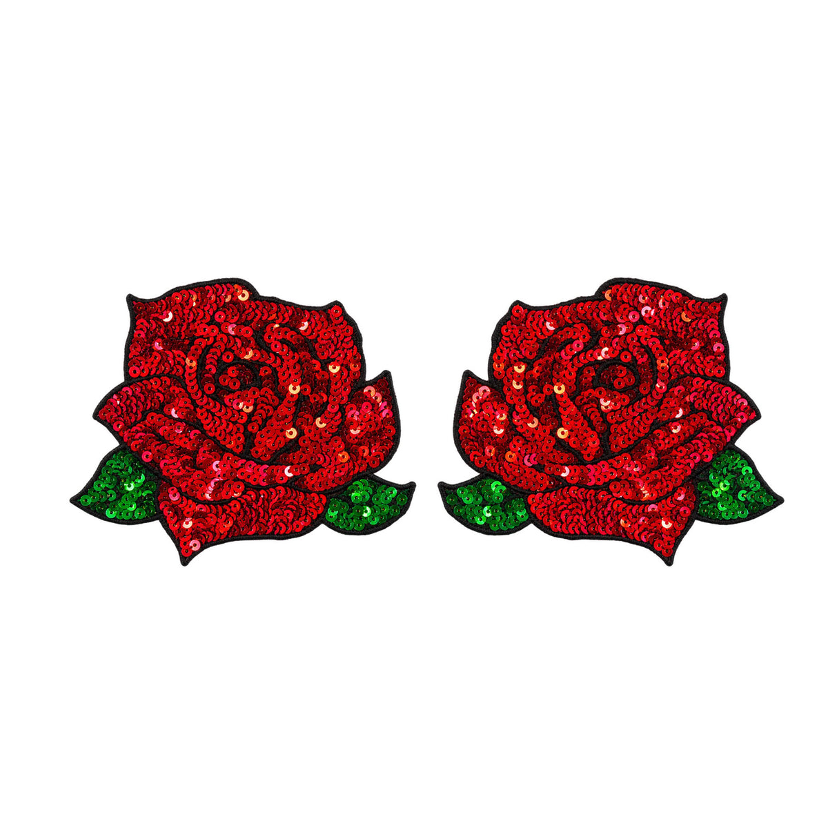 Tit Sticks (Nipple Covers) - Red Sequin Rose