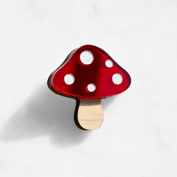 Toadstool Pin Brooch