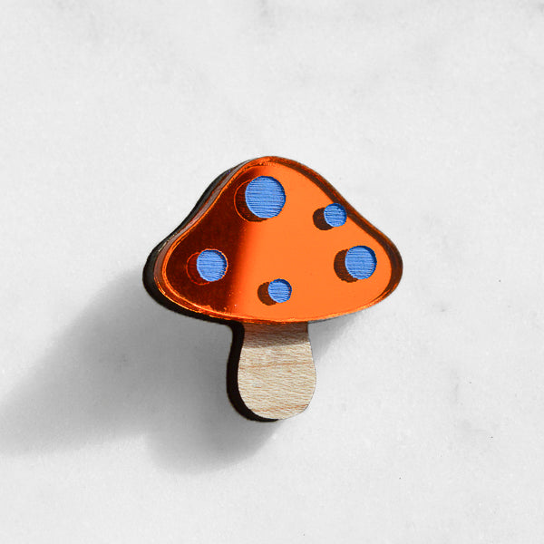 Toadstool Pin Brooch