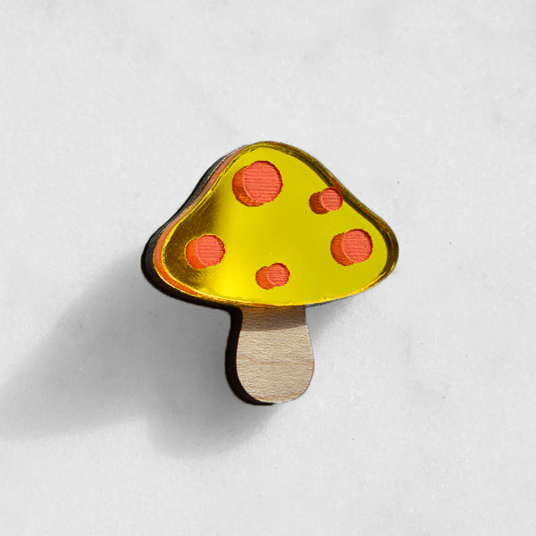 Toadstool Pin Brooch